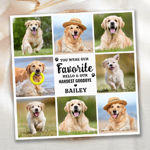 Anpassningsbar 8 Fotokollage Pet Hund Loss-minne Tack Kort