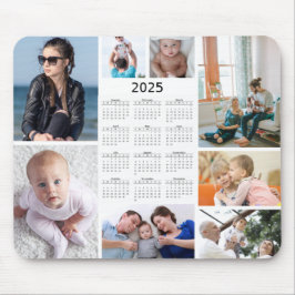 Anpassningsbar 8 Photo Collage 2025 Calendar Mouse Musmatta