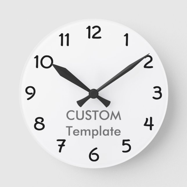 Anpassningsbar 8-tums ROUND Wall Clock GARGOYLE B. Rund Klocka (Framsida)