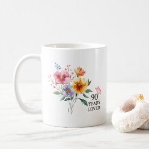 Anpassningsbar 90 år förlorad 90:e födelsedagskalk kaffemugg