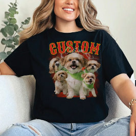 Anpassningsbar 90s Bootleg Pet Photo Vintage T Shirt