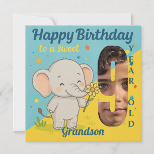 Anpassningsbar 9:e födelsedagen Elephant Sweet You Kort