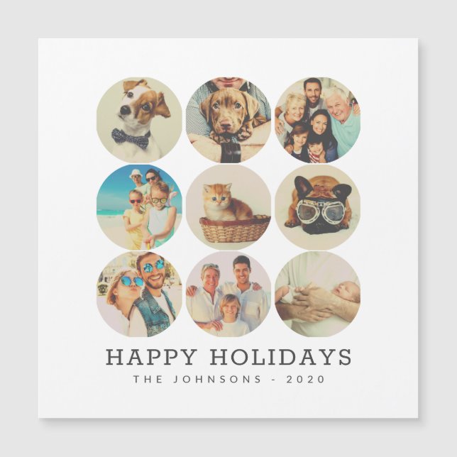 Anpassningsbar 9 Fotografier Modern familj och Pet (Framsida)