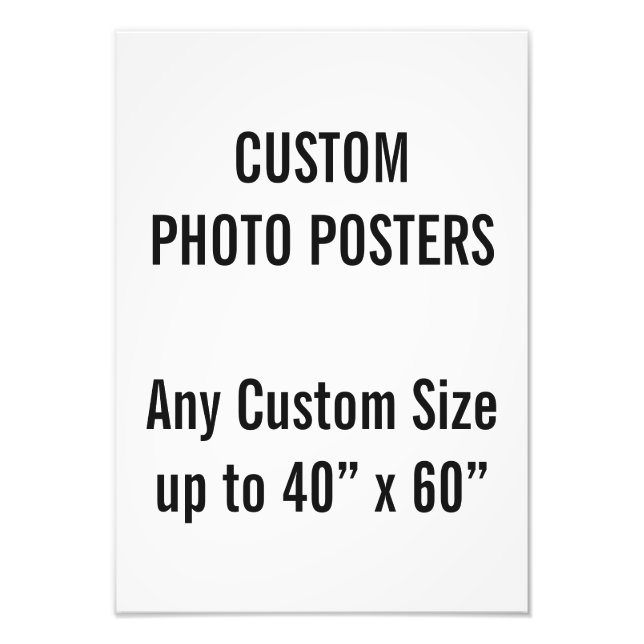 Anpassningsbar A3-foto Poster, upp till 40 x 60 tu Fototryck (Framsidan)