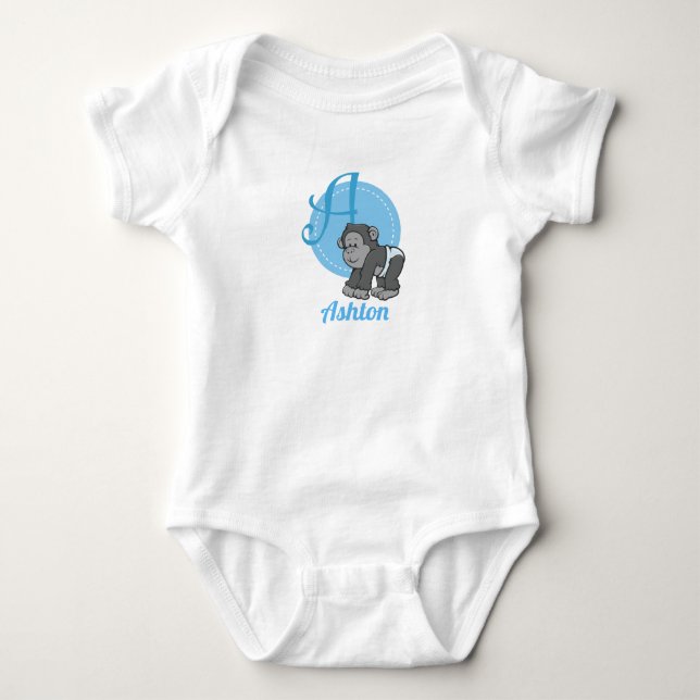 Anpassningsbar A är för apa T-shirt (Framsida)