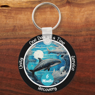 Anpassningsbar AA NA Recovery Milestone Gift Nyckelring