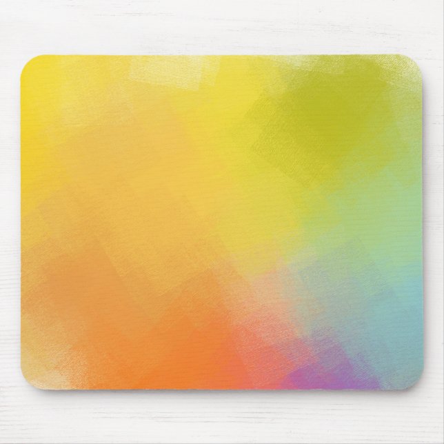 Anpassningsbar Abstrakt Art Gult Rosa Red Blue Grö Musmatta (Framsidan)