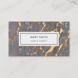 Anpassningsbar Abstrakt Elegant Marble Faux Guld Visitkort