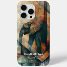 Anpassningsbar: Abstrakt Elephant iPhone 15 Promax