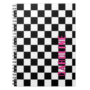 Anpassningsbar Abstrakt Hip Geometric Check Mosaic Anteckningsbok