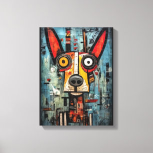 Anpassningsbar Abstrakt Hund Canvas Wall Art