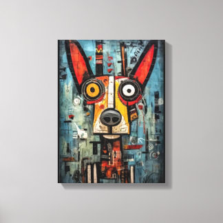 Anpassningsbar Abstrakt Hund Canvas Wall Art