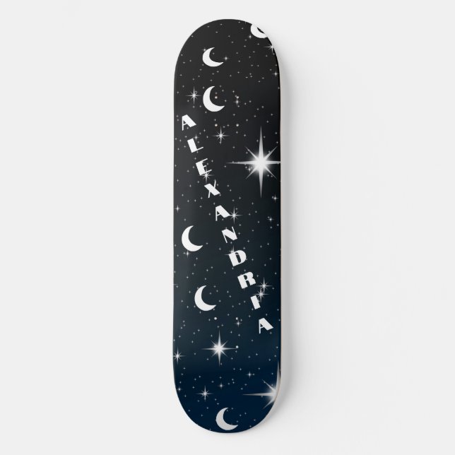 Anpassningsbar Abstrakt Space Mönster Lägg till di Mini Skateboard Bräda 18,5 Cm (Framsida)