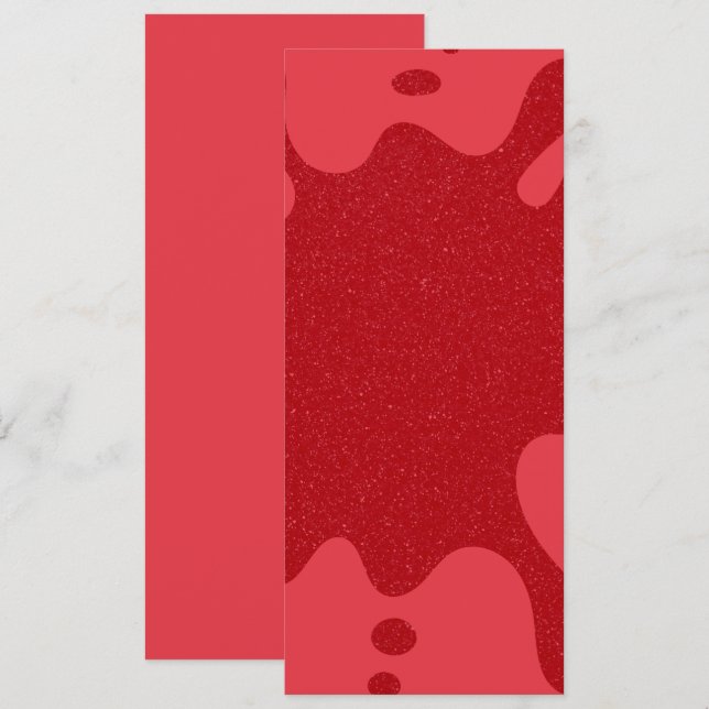 Anpassningsbar Abstrakt Tomato Red Glitter-platta  (Fram/baksida)