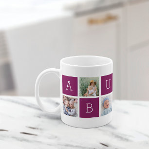 Anpassningsbar Abuela Grandmor Photo Collage Kaffemugg