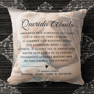 Anpassningsbar Abuela Message Photo Modern Mors da Kudde
