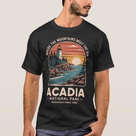 Anpassningsbar Acadia National Park Family Resa Sh T Shirt