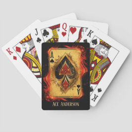 Anpassningsbar Ace of Spades on Fire Casinokort