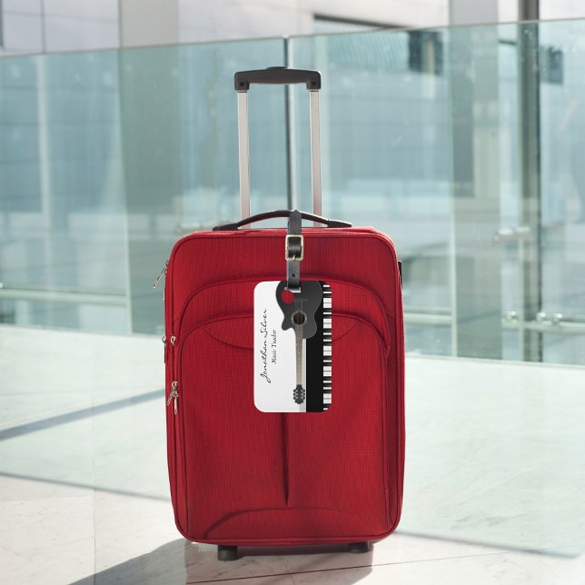 Anpassningsbar Acoustic Guitar Piano Nycklar Music Bagagebricka (Skapare uppladdad)