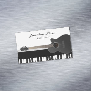 Anpassningsbar Acoustic Guitar Piano Nycklar Music Magnetiska Visitkort