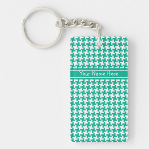 Anpassningsbar Acrylic Keychain, Emerald Dogtooth 