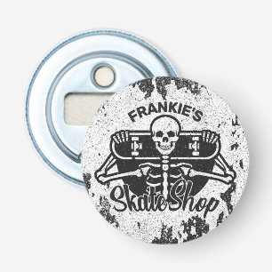 Anpassningsbar ADD NAMN Döskalle skateboard Skate Flasköppnare