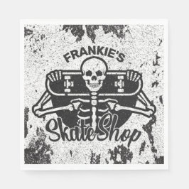 Anpassningsbar ADD NAMN Döskalle skateboard Skate  Pappersservett