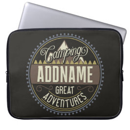 Anpassningsbar ADD NAMN-familjens Camp Resa Campin Laptop Fodral