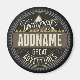 Anpassningsbar ADD NAMN-familjens Camp Resa Campin Magnet