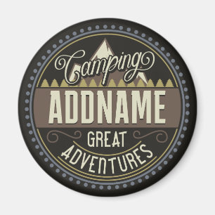 Anpassningsbar ADD NAMN-familjens Camp Resa Campin Magnet