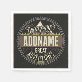 Anpassningsbar ADD NAMN-familjens Camp Resa Campin Pappersservett