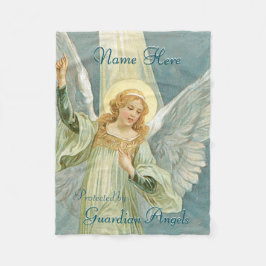 Anpassningsbar Add Namn Guardian Angel Blanket Fleecefilt