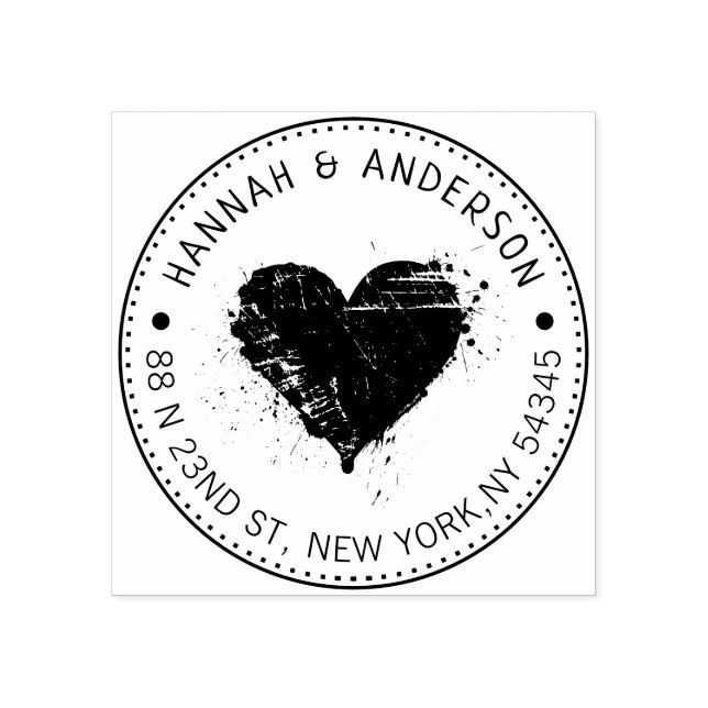 Anpassningsbar Adress Rubber Frimärke Stämpel (Tryck)