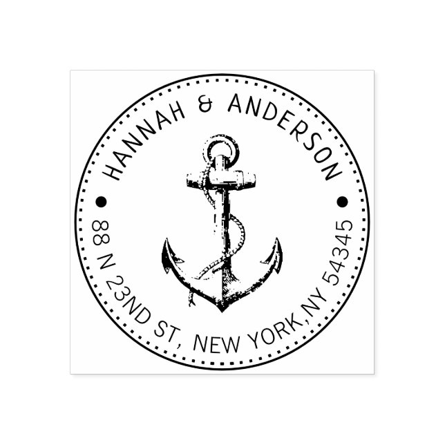 Anpassningsbar Adress Rubber Frimärke Stämpel (Tryck)