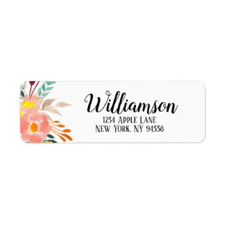 Anpassningsbar Adressetiketter Navy Bröllop Returadress Etikett