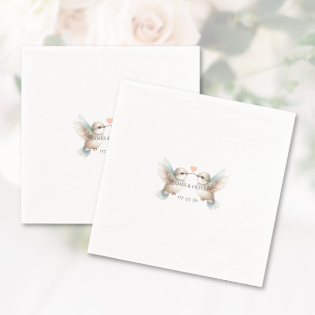Anpassningsbar Adsible Bröllop Pappersservett (Custom Adorable Wedding Napkins)