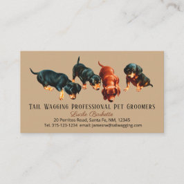 Anpassningsbar Adsible Cute Dachshund Puppy Pet Gr Visitkort
