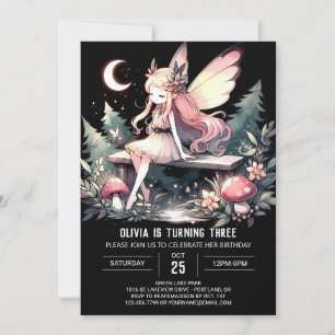 Anpassningsbar Adsible Fairy Birthday Inbjudningar