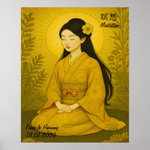 Anpassningsbar Aesthetic Zen Meditation Mindful Ga Poster