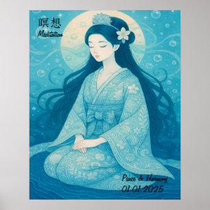 Anpassningsbar Aesthetic Zen Meditation Mindful Ga Poster