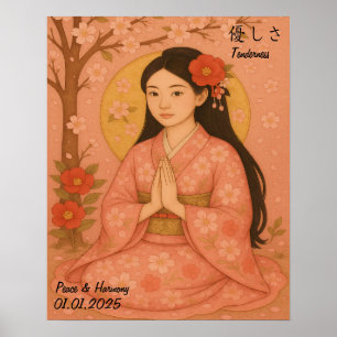 Anpassningsbar Aesthetic Zen Meditation Mindful Ga Poster