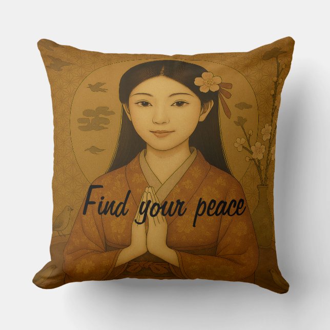 Anpassningsbar Aesthetic Zen Meditation Mindful Mi Kudde (Framsida)