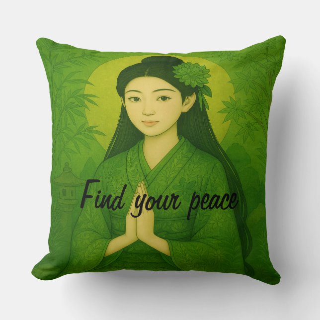 Anpassningsbar Aesthetic Zen Meditation Mindful Mi Kudde (Framsida)