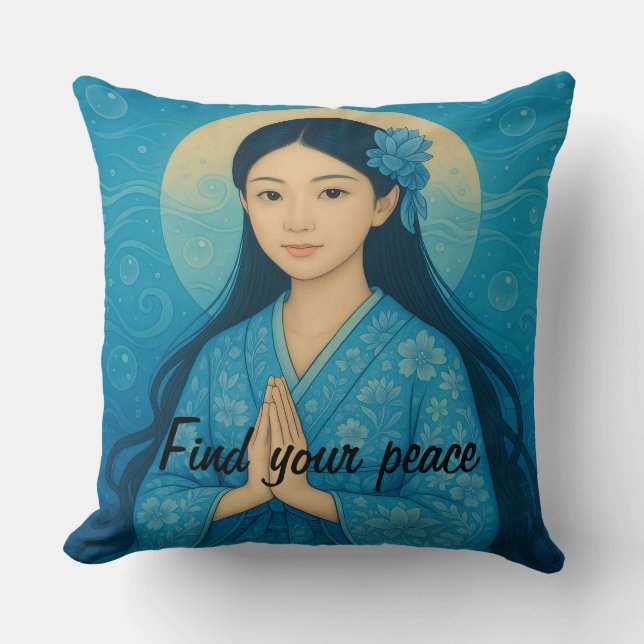 Anpassningsbar Aesthetic Zen Meditation Mindful Mi Kudde (Framsida)