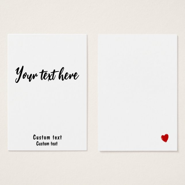 Anpassningsbar Affärskort 3,5 x 2,5 Visitkort (Framsida & baksida)