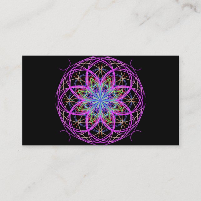 Anpassningsbar Affärskort, Kaleidoscope Mandala Ar Visitkort (Framsida)