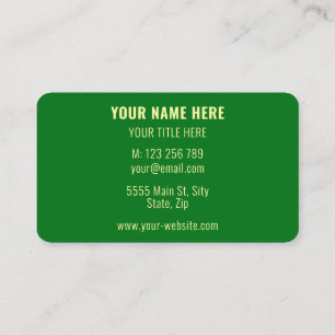 Anpassningsbar Affärskort Namn Text Info Färg-teck Visitkort