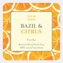 Anpassningsbar - affärsmärkning för handgjord tvål fyrkantigt klistermärke