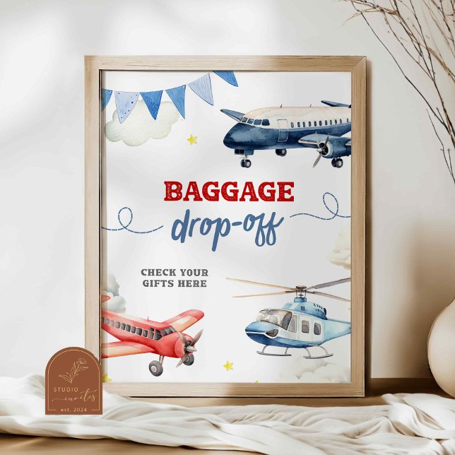 Anpassningsbar affisch för flygplansbagageavlämnin (Skapare uppladdad)