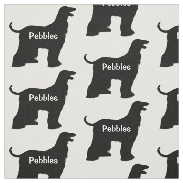 Anpassningsbar Afghan Hound Hund Silhouette Fabric Tyg (Provkarta)